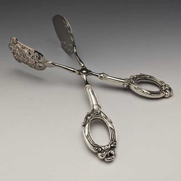 Antique Sterling Silver Handle Cake Tong WEB Silver Company