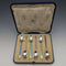 Juego de 6 cucharillas de té de plata de ley vintage británicas de 1929, en estuche, Mappin and Webb