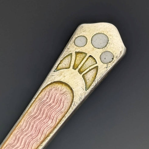 1929 English Vintage Sterling Silver Teaspoon Set of 6 in Case Mappin and Webb