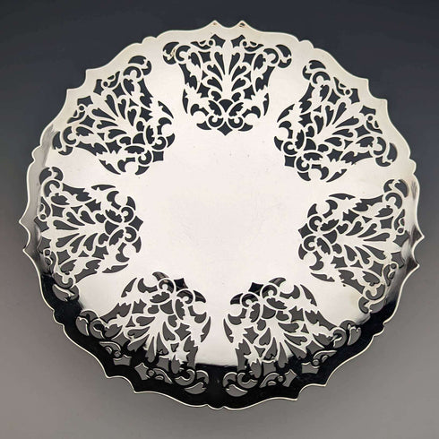 Around 1922 British antique silver plate compote/tazza diameter 22cm Mappin and Webb