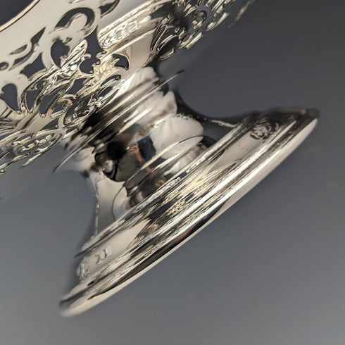 1922年頃 英国アンティーク シルバープレート製 コンポート/タッツァ 直径22cm Mappin and Webb