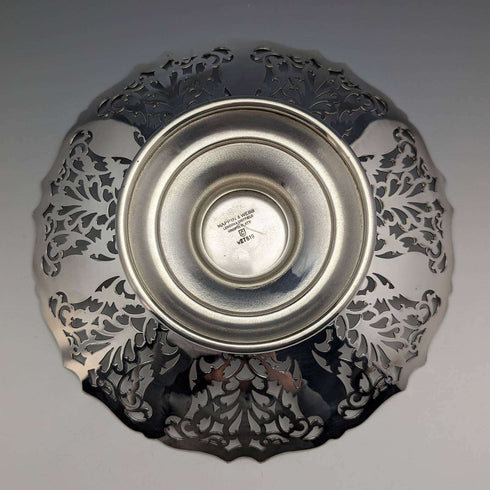 Around 1922 British antique silver plate compote/tazza diameter 22cm Mappin and Webb
