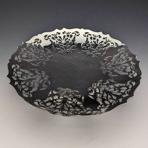 Around 1922 British antique silver plate compote/tazza diameter 22cm Mappin and Webb