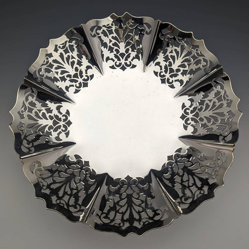 1922年頃 英国アンティーク シルバープレート製 コンポート/タッツァ 直径24cm Mappin and Webb