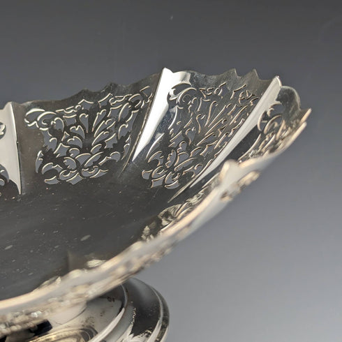 1922年頃 英国アンティーク シルバープレート製 コンポート/タッツァ 直径24cm Mappin and Webb