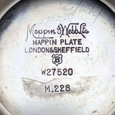 1922 年左右英國古董鍍銀蜜餞/Tazza 直徑 24 厘米 Mappin 和 Webb