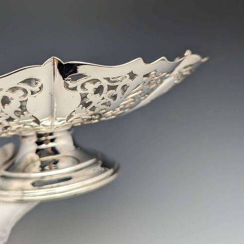1922 年左右英國古董鍍銀蜜餞/Tazza 直徑 24 厘米 Mappin 和 Webb