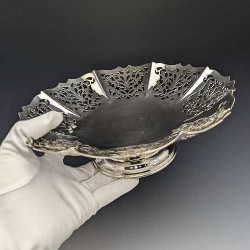 1922年頃 英国アンティーク シルバープレート製 コンポート/タッツァ 直径24cm Mappin and Webb