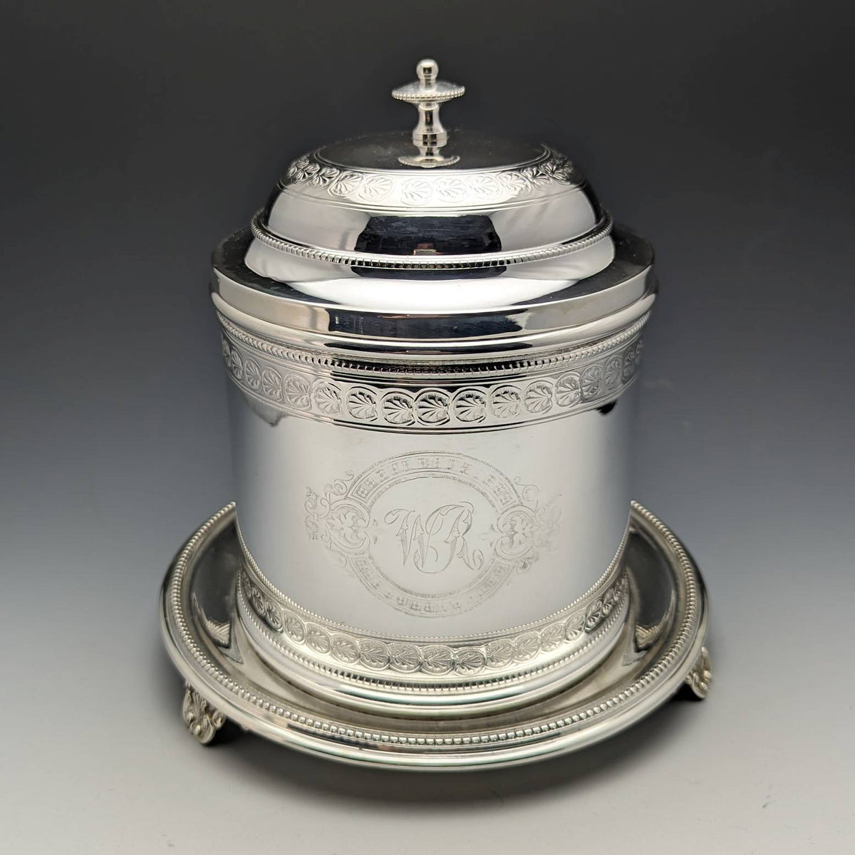 1808年 英国アンティーク ジョージアン 純銀製 ボトルコースター 255g JOHN ROBERTS
