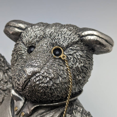 英國鄉村藝術家超大泰迪熊純銀雕塑雕像世界限量 100 個