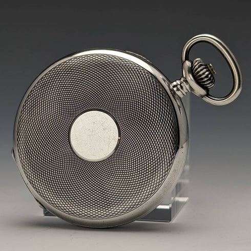 antique Ulysse Nardin pocket watch silver side hunter case works well