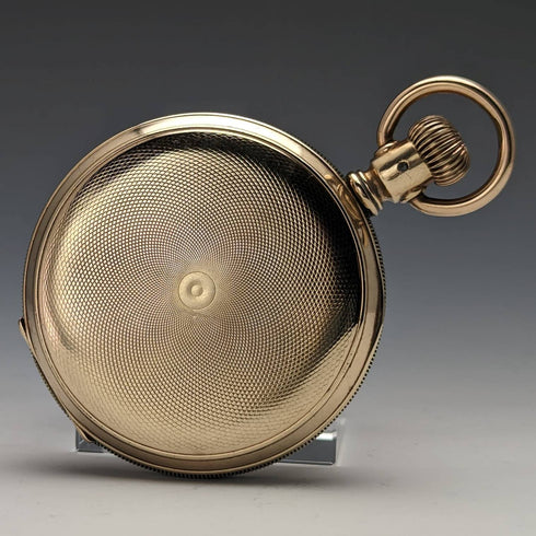 1896年 米国アンティーク エルジン 懐中時計 金張りハンターケース 動作良好