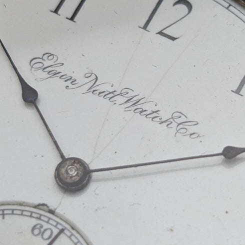 1896年 米国アンティーク エルジン 懐中時計 金張りハンターケース 動作良好