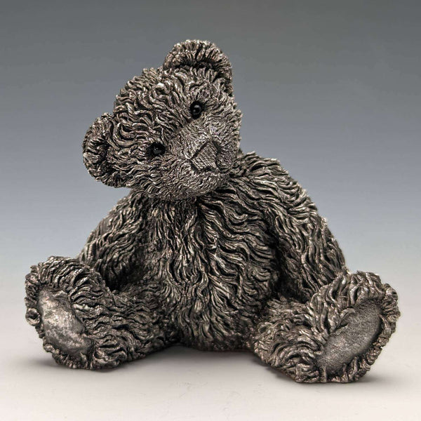 British Country Artists Teddy Bear Sterling Silver Sculpture Figurine