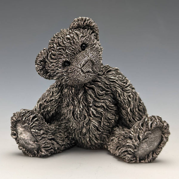 British Country Artists Teddy Bear Sterling Silver Sculpture Figurine