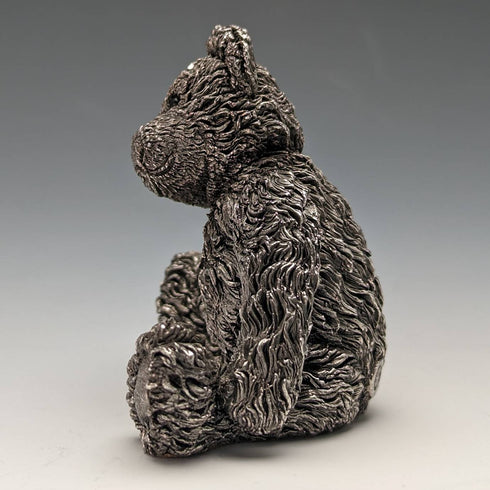 英国 カントリーアーティスト社 テディベア 純銀張り彫刻 フィギュリン