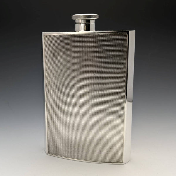 Vintage Silver Plated Large Skittle Hip Flask Birks-Ellis