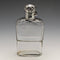Frasco de cristal antiguo británico de 1900, tapa de plata de ley, R W Forsyth