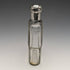 Frasco de cristal antiguo británico de 1900, tapa de plata de ley, R W Forsyth