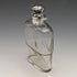 Frasco de cristal antiguo británico de 1900, tapa de plata de ley, R W Forsyth