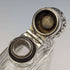 Frasco de cristal antiguo británico de 1900, tapa de plata de ley, R W Forsyth