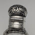 Frasco de cristal antiguo británico de 1900, tapa de plata de ley, R W Forsyth