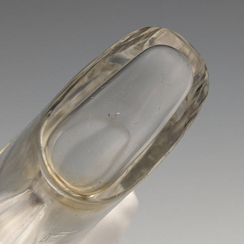 Frasco de cristal antiguo británico de 1900, tapa de plata de ley, R W Forsyth