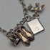 British vintage sterling silver charm bracelet 31g