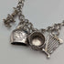 British vintage sterling silver charm bracelet 31g