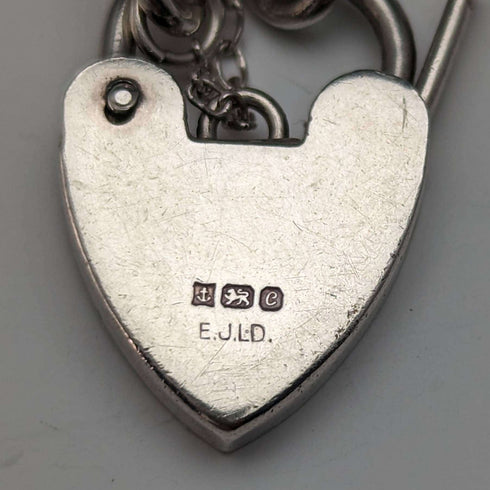 British vintage sterling silver charm bracelet 31g