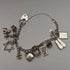 British vintage sterling silver charm bracelet 31g