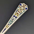 1930s British Vintage Sterling Silver Enameled Teaspoon Set of 6