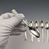 1930s British Vintage Sterling Silver Enameled Teaspoon Set of 6