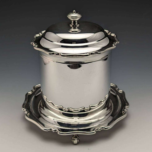British Antique Silver Plated Biscuit Barrel Henry Atkins