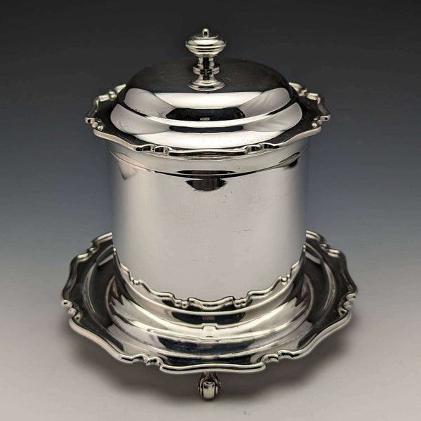 British Antique Silver Plated Biscuit Barrel Henry Atkins