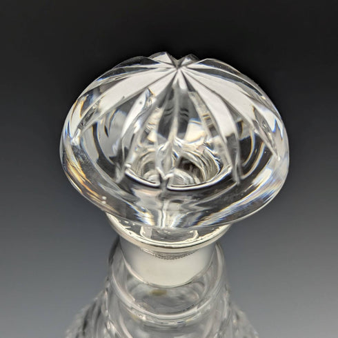 1979년 영국 빈티지 컷 글라스 순은 장식 디캔터 Mappin and Webb