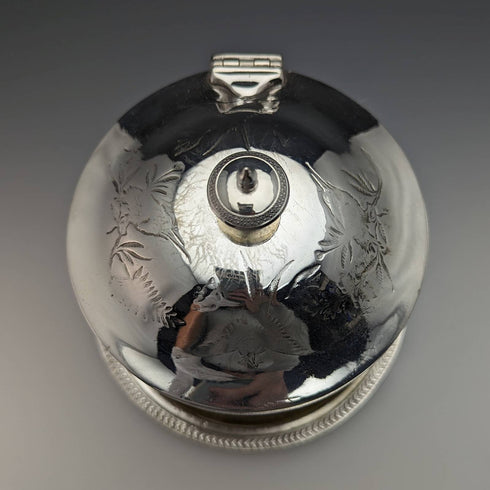 英国アンティーク シルバープレート製 ビスケットバレル W.W.Harrison & Co