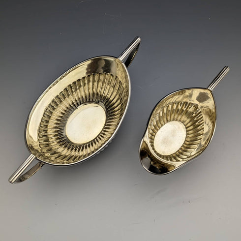 1902 British Antique Sterling Silver Sugar Pot & Cream Jug Total 294g Fordham & Faulkner