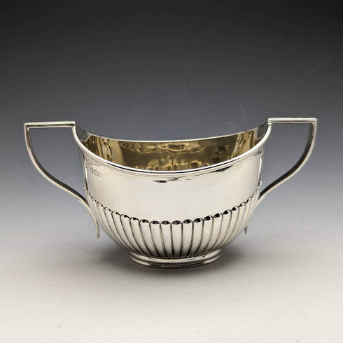 1902 British Antique Sterling Silver Sugar Pot & Cream Jug Total 294g Fordham & Faulkner