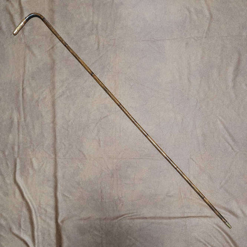 Bastón antiguo británico de caña fina y ligera, mango en L, 91,5 cm, circa 1900