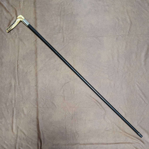 1891년 영국 앤티크 신사용 스테ッキ 지팡이 사슴뿔 클러치 핸들 89cm