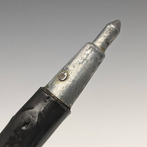 ヴィンテージ 紳士用大型ステッキ 杖 ヨーロッパ周遊バッジ 曲がりハンドル 94cm