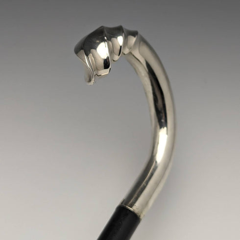 1909 年英國古董紳士手杖純銀彎柄 92 厘米