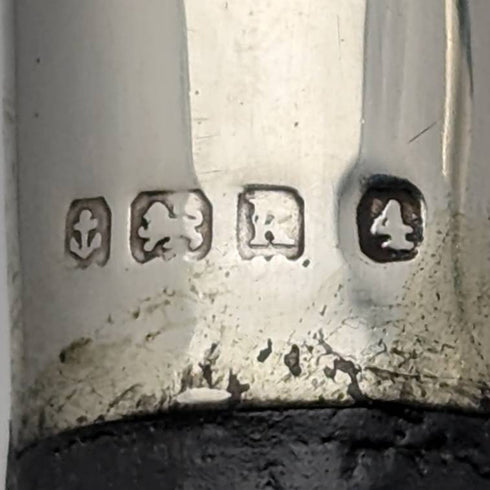 1909 年英國古董紳士手杖純銀彎柄 92 厘米