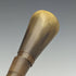 Antique British gentleman's walking stick, multi-coloured horn shaft, round handle, 85cm