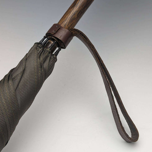 1919 年英國古董男士 Buambrella 綠色純銀圓形手柄 87 厘米