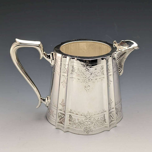Around 1880 English antique silver plated teapot 3-piece set Cooper Brothers