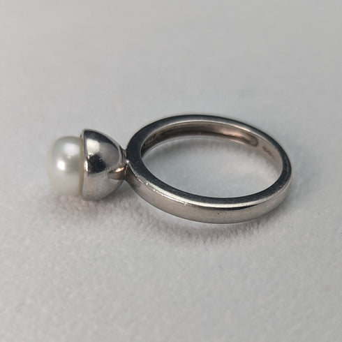 英國復古珠寶珍珠・珍珠純銀戒指