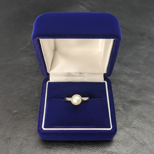 英國復古珠寶珍珠・珍珠純銀戒指