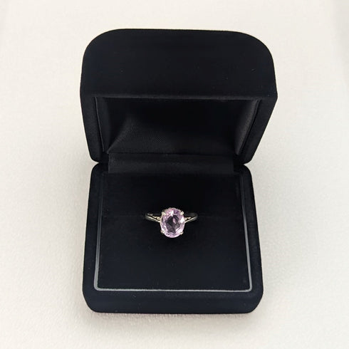 英國復古珠寶紫水晶純銀戒指(12-13號)戒指